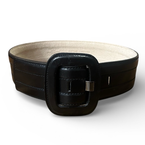 ANTONIO MELANI Accessories - Antonio Melani Black Genuine Leather Wide Belt Women’s Size Medium